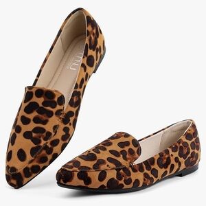 Brown and Black Leopard Print Flats